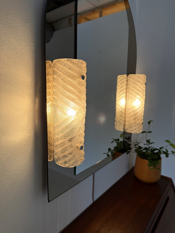 Image 1 of Vintage 2-tone mirror and Murano glass, Hillebrand '80