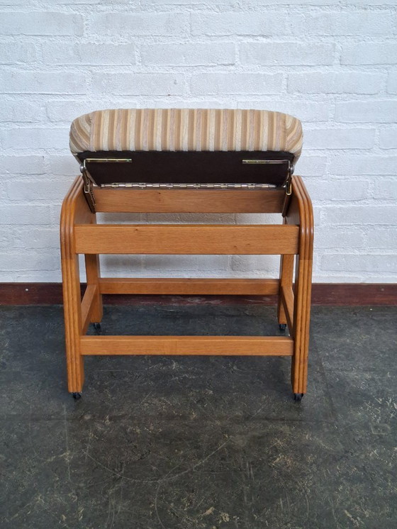 Image 1 of vintage piano stool adjustable
