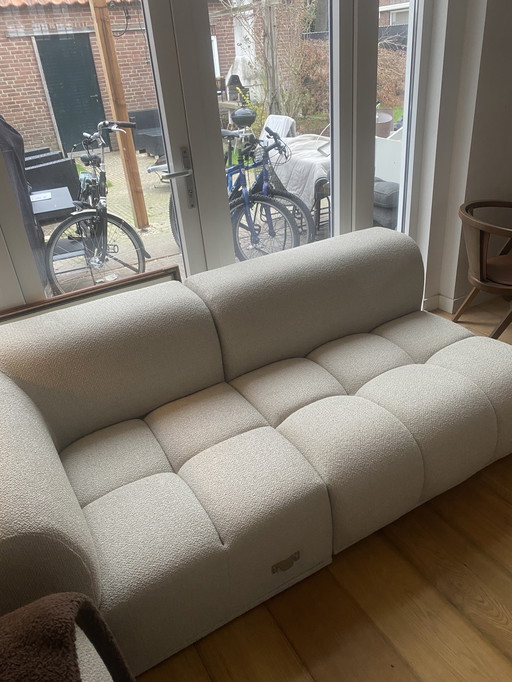 Nouveau Canapé lounge Oriane 3 places style teddy bouclé