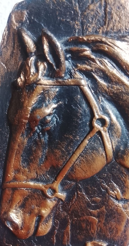 Steigerend Paard vintage Messing - Hollywood Regency