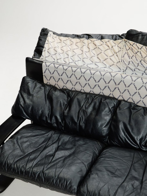 Image 1 of Divano a tre posti in pelle italiana di Coralba, anni '80