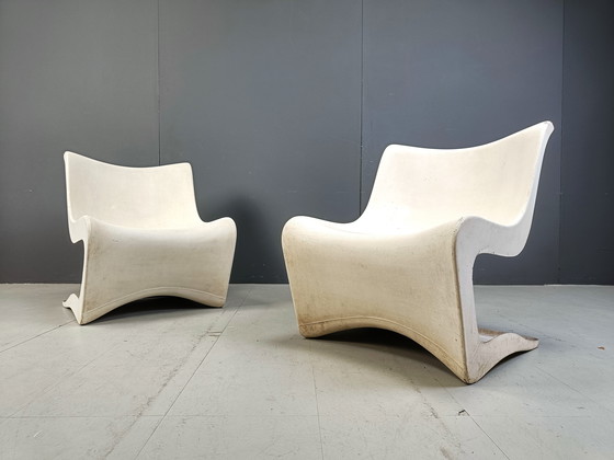 Image 1 of Pair Of Silène Lounge Chairs By M. Borgnat For Clairitex, 1960S