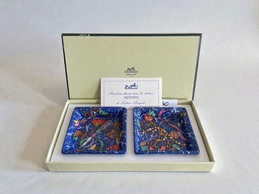 Hermès – Pair of porcelain trinket trays – Provenance: Ministry of Foreign Affairs (1988–1993)