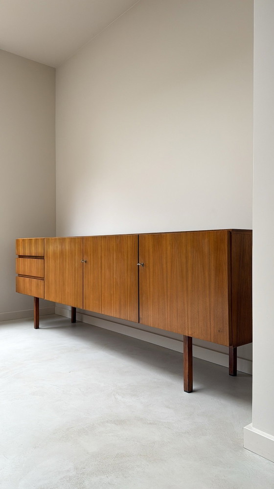Vintage Teak Wooden Sideboard, Brown (photo 4 of 11)