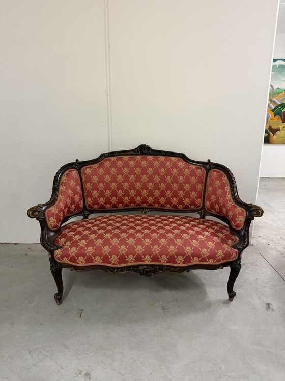 Vintage Bank – Banken, Textile, Wood (photo 6 of 6)