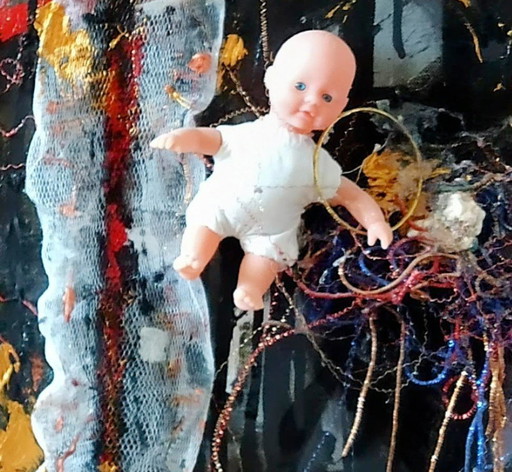 T. van Steenbergen "Four dolls" 80 x 100 cm