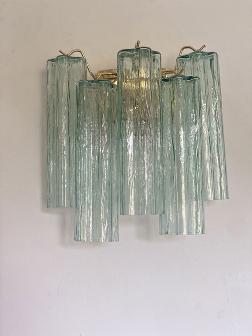 2x Apliques de pared de cristal un par