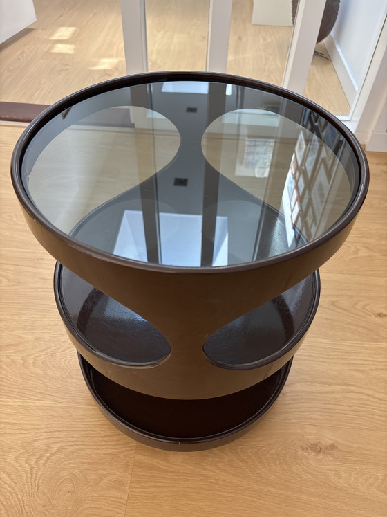 Round side table NEBU Holland, brown – Glass, Plastic (photo 3 of 4)