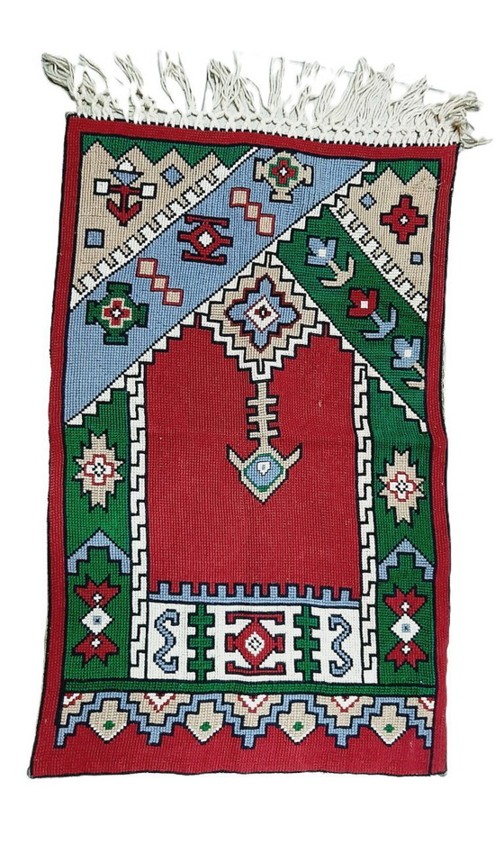 Image 1 of Vintage hand woven wool rug