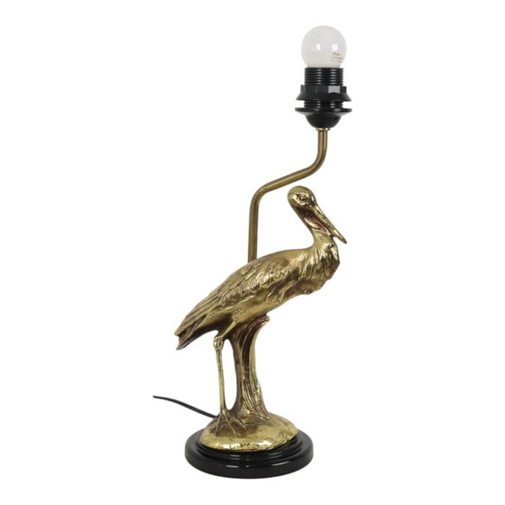 Vintage Gouden Ooievaar Lamp Hollywood Regency 40cm – Tafellampen, Plastic, Brass (photo 2 of 11)