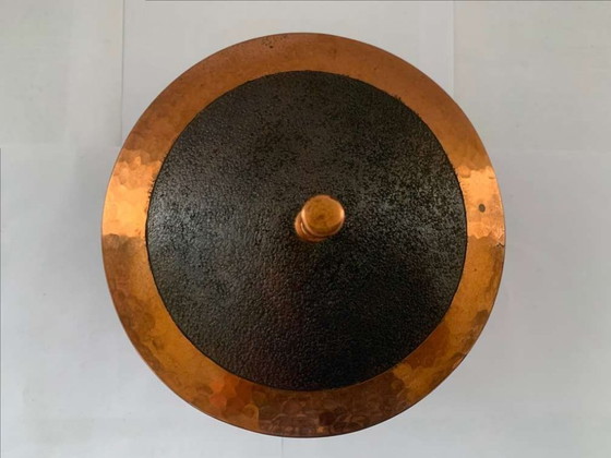 Image 1 of Hans Przyrembel Scatola con coperchio Bomboniera Marianne Brandt Alfred Lipovec Bauhaus Rame