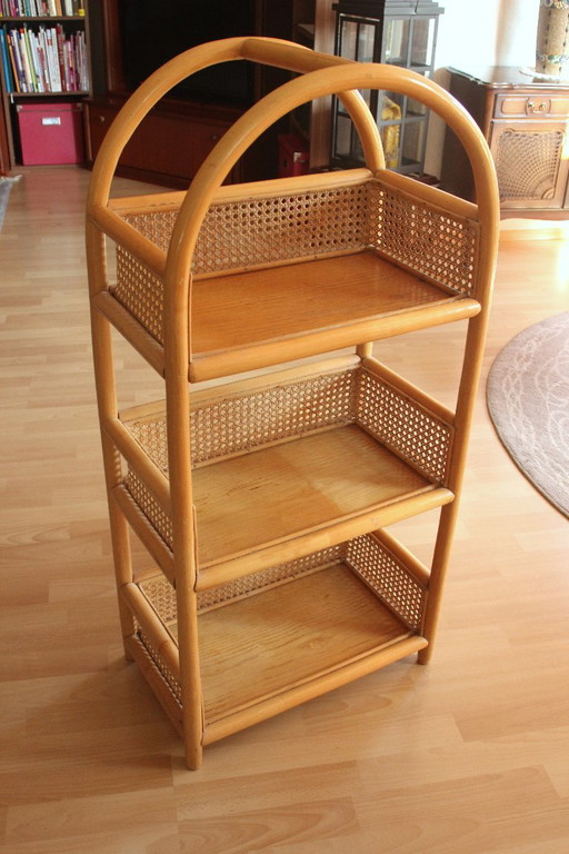 Mensola da parete in bambù in stile metà secolo, autoportante