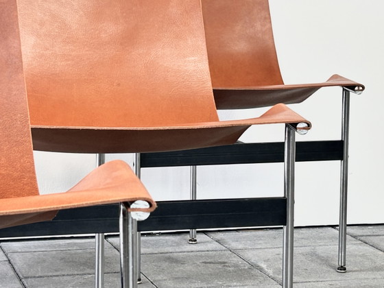 Set of 6 T-Chairs Designed by Katavolos, Litell & Kelly for Laverne, 1950s – ifc, Dining chairs, Leather (photo 7 of 11)
