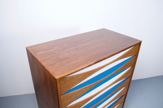 Image 1 of WOCHENKOMMODE TEAKHOLZ NIELS CLAUSEN 60ER JAHRE NIELS CLAUSEN MOBLER ODENSE VERLAG