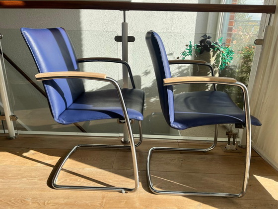 Image 1 of 4X Leolux Freyer Dining Chairs