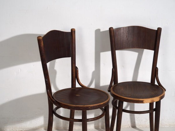 Thonet-Mundus antique bentwood chairs (c.1920). Set of 4 pieces #3 – Dining chairs (photo 27 of 40)