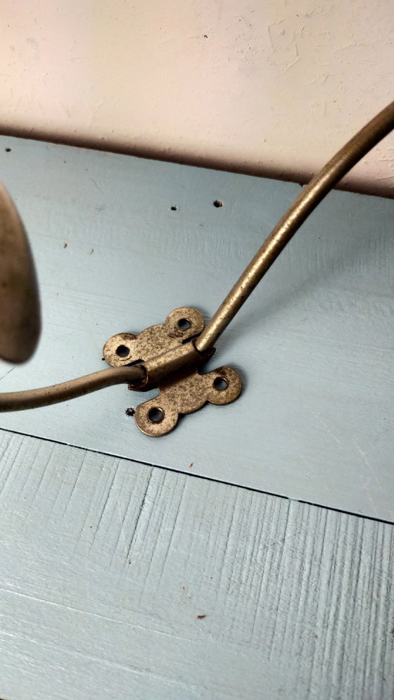 Porte-Manteau Ancien Boule Bois Rouge – Portemanteaux, Metal, Wood (photo 3 of 6)