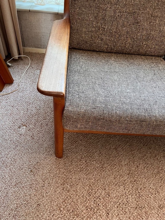 Image 1 of Divano a tre posti in teak di design danese, disegnato da Juul Kristensen, anni '60.