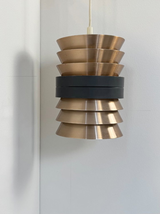 Image 1 of Suspension Doria en cuivre et métal noir mat, Allemagne, 1960