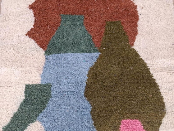 Image 1 of Alfombra bereber pequeña tejida a mano con coloridos estampados, 100/200 cm.