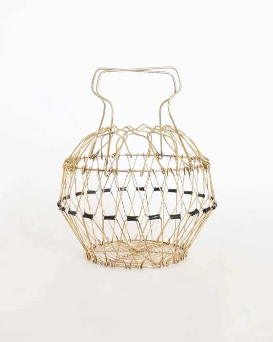 Image 1 of Set vintage di cestini in ottone francese