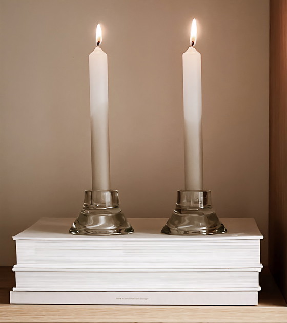 Image 1 of 4 Glass Design irreversible candlesticks designed by Knut & Marianne Hagberg for Ikea.