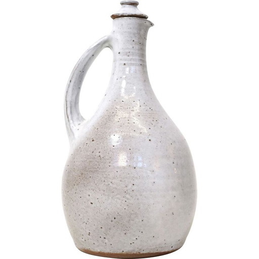 Jarra y tapón vintage de gres esmaltado de Jeanne y Norbert Pierlot para Ratilly, 1960-1970