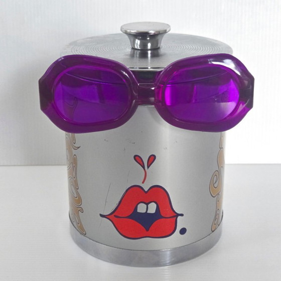 Image 1 of Vintage Peter Max Groovy Psychedelic Pop Ice Bucket uit de jaren 70