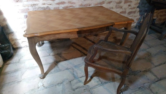 Tavolo stile Luigi XV in rovere e ciliegio. – Tavoli da pranzo, Vintage (photo 15 of 19)