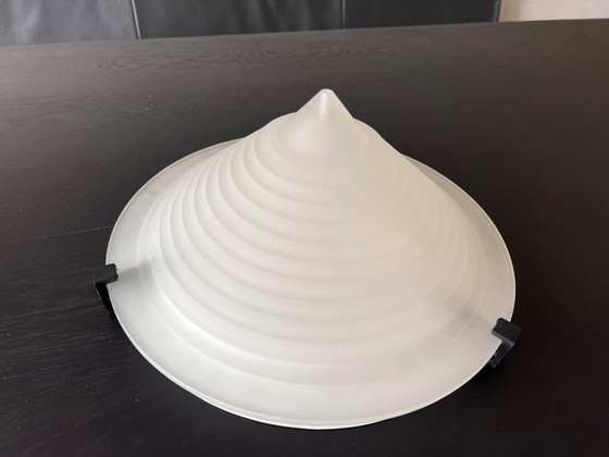 Vintage IKEA Piramide Plafondlamp T9317 — Melkglas Teepee, Jaren 90 – Plafondlampen, Metal (photo 6 of 7)