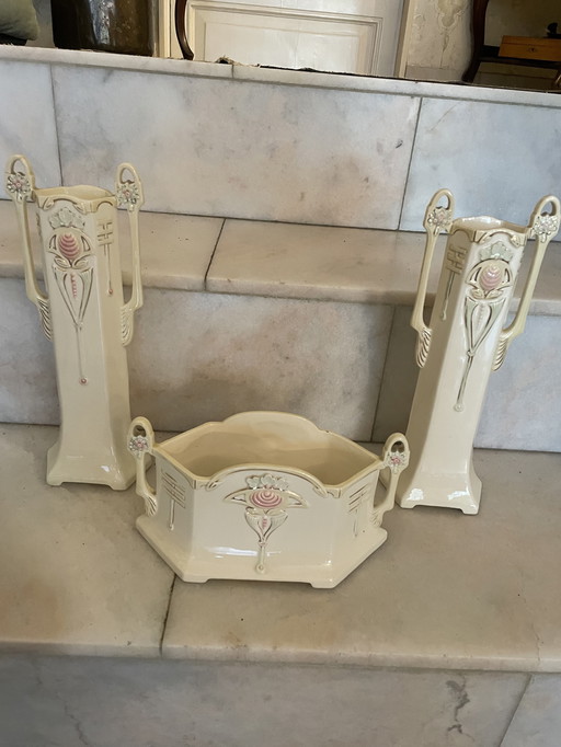 3 delig Art Deco kaststel