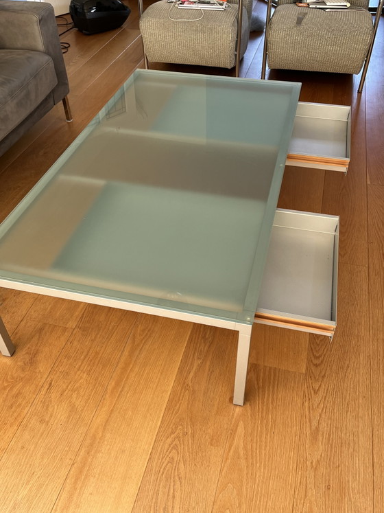 Image 1 of Table basse Desalto Helsinki Design | Verre dépoli et Gris Arctique