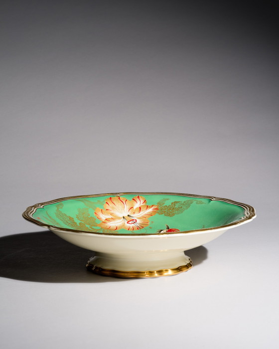 Image 1 of Bol décoratif en porcelaine Rosenthal « Chippendale », décor Oiseau de paradis, 34 cm