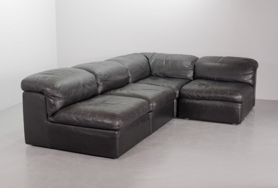 Canapé modulaire Jeep en cuir gris, années 1970, ensemble de 4 – Durlet, Canapés modulables, Leather (photo 7 of 38)