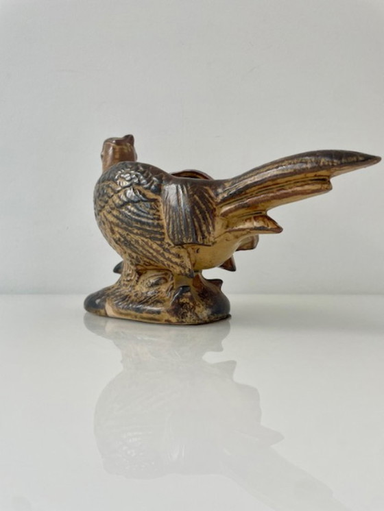 Image 1 of Pot de fleurs vintage figuratif en forme de faisan