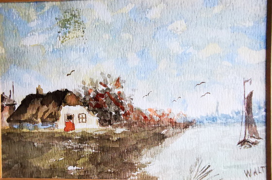 Image 1 of Landschaftsgemälde, kleines Format