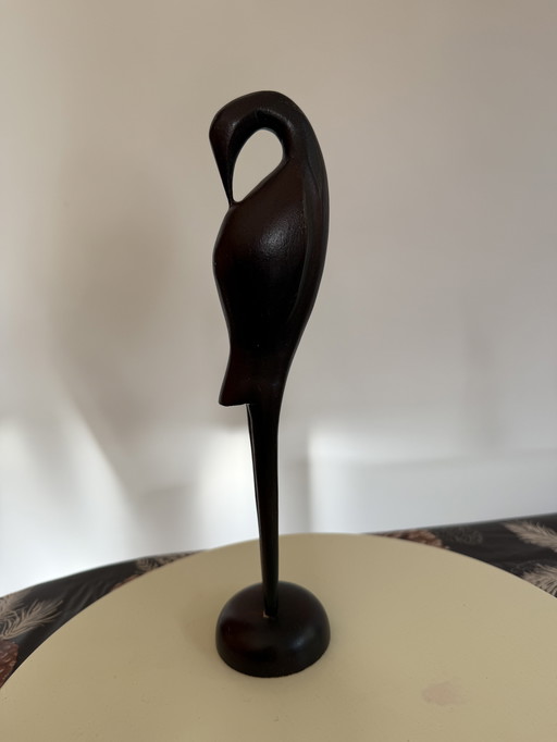 Oiseau décoratif des années 70 en bois