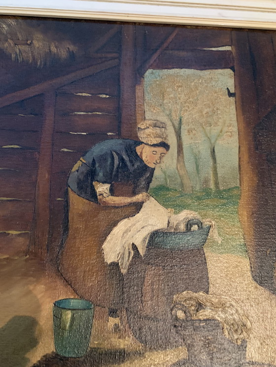 Image 1 of Olieverf schilderij 