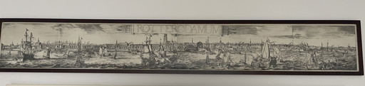 Rotterdam, beautiful reproduction in a mahogany frame