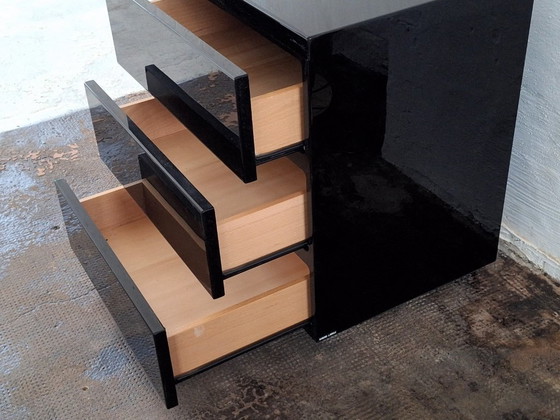 Roche Bobois David Lange High End Cabinet Chest of Drawers, Lacquered, Signed, 1970s – Wood (photo 11 of 16)