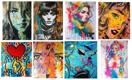 Image 1 of Artist canvas - GONGAS - Contemporary Amy Winehouse