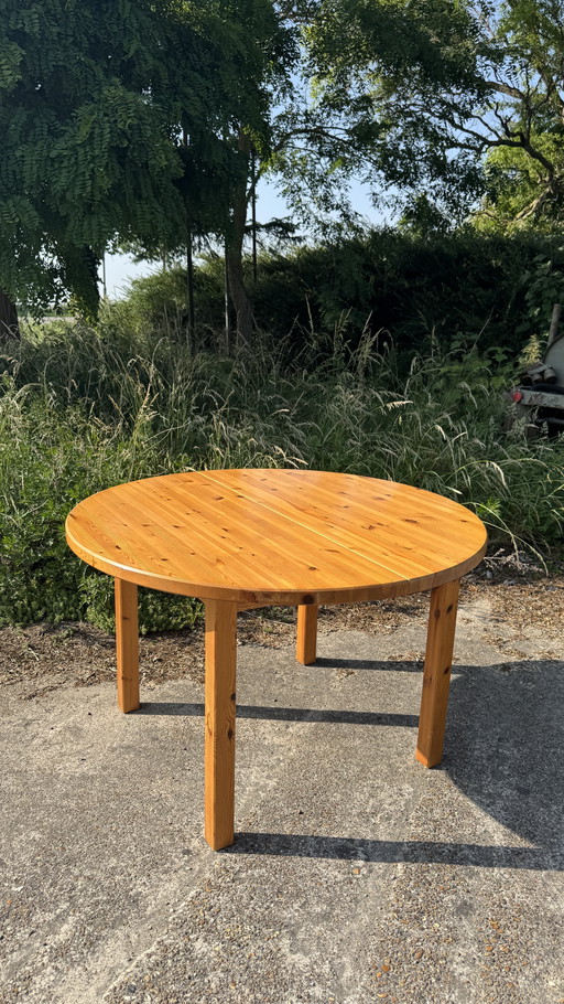 table ronde / ovale de cuisine extensible en pin ikea vintage