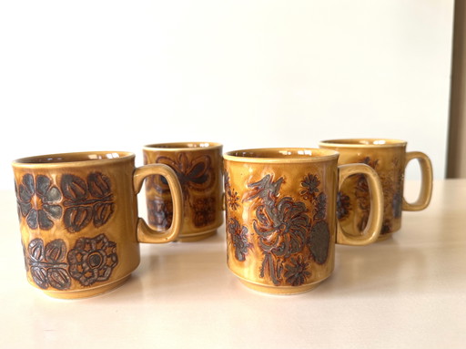 4 tazas vintage de cerámica Winchcombe