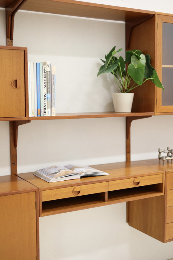 Image 1 of Wandsysteem Teak, Hansen en Guldborg Jaren 60