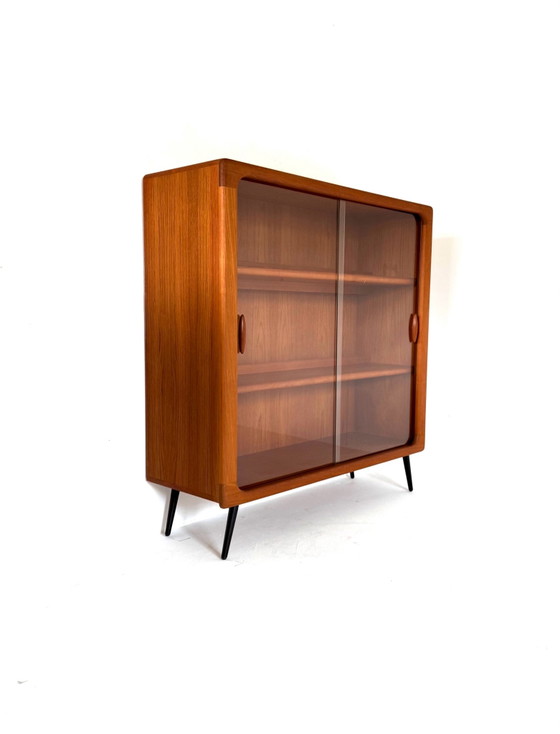 Vitrine vintage illuminée en teck, Dyrlund ‘80, Bois, Verre, Marron (photo 13 sur 15)