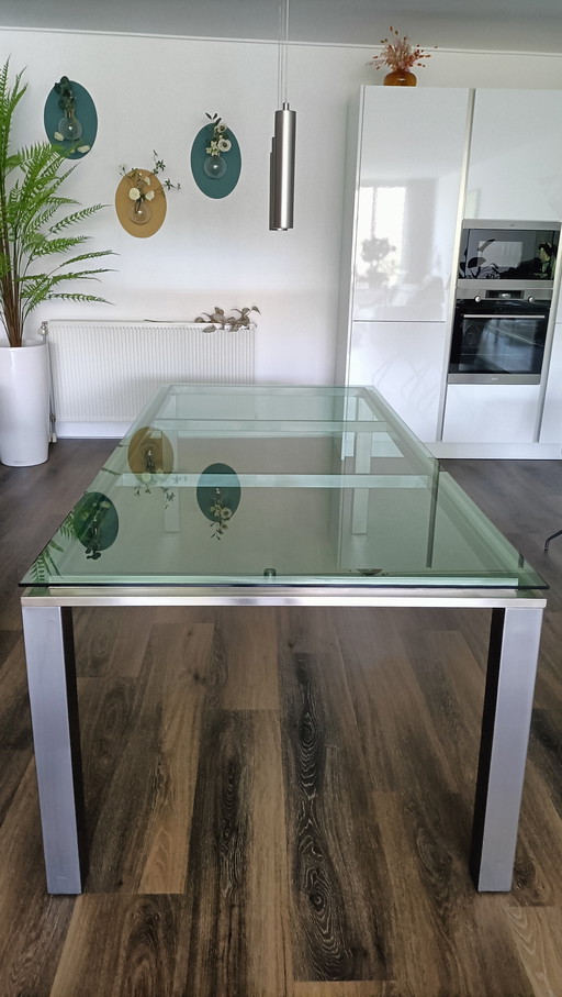 Mesa de comedor con tapa de cristal y/o madera