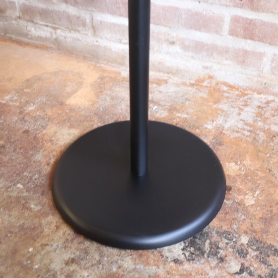 Image 1 of Vintage 80s side table black green round metal