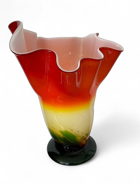 Image 1 of Vintage Italian Murano Flower Vase 1970