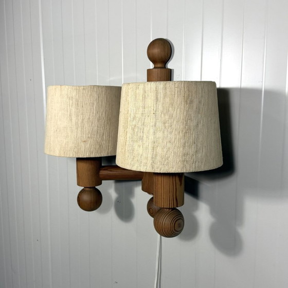 Image 1 of Uno Kristiansson wall lamp Pinus for Luxus Sweden 1970s