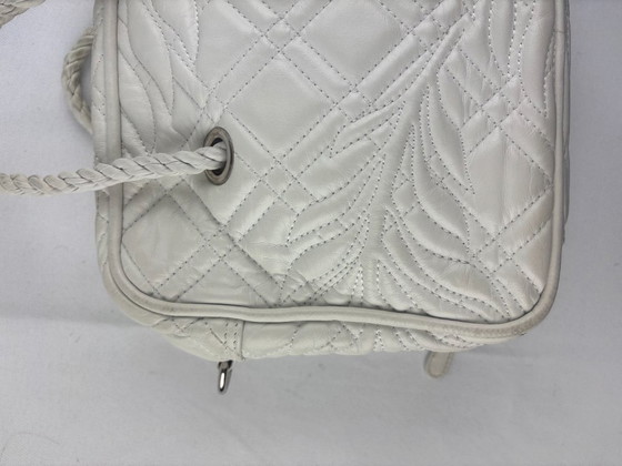 Image 1 of Balenciaga Blanket vierkante tas van wit leer met bloemenprint